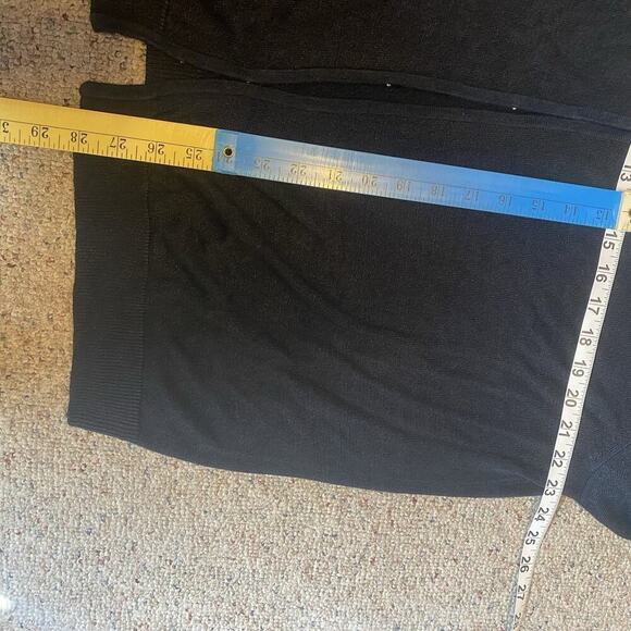 August Silk Woman 3X Knit Cardigan Sweater Black Long Sleeve Silk Luxury Preppy - Picture 2 of 11